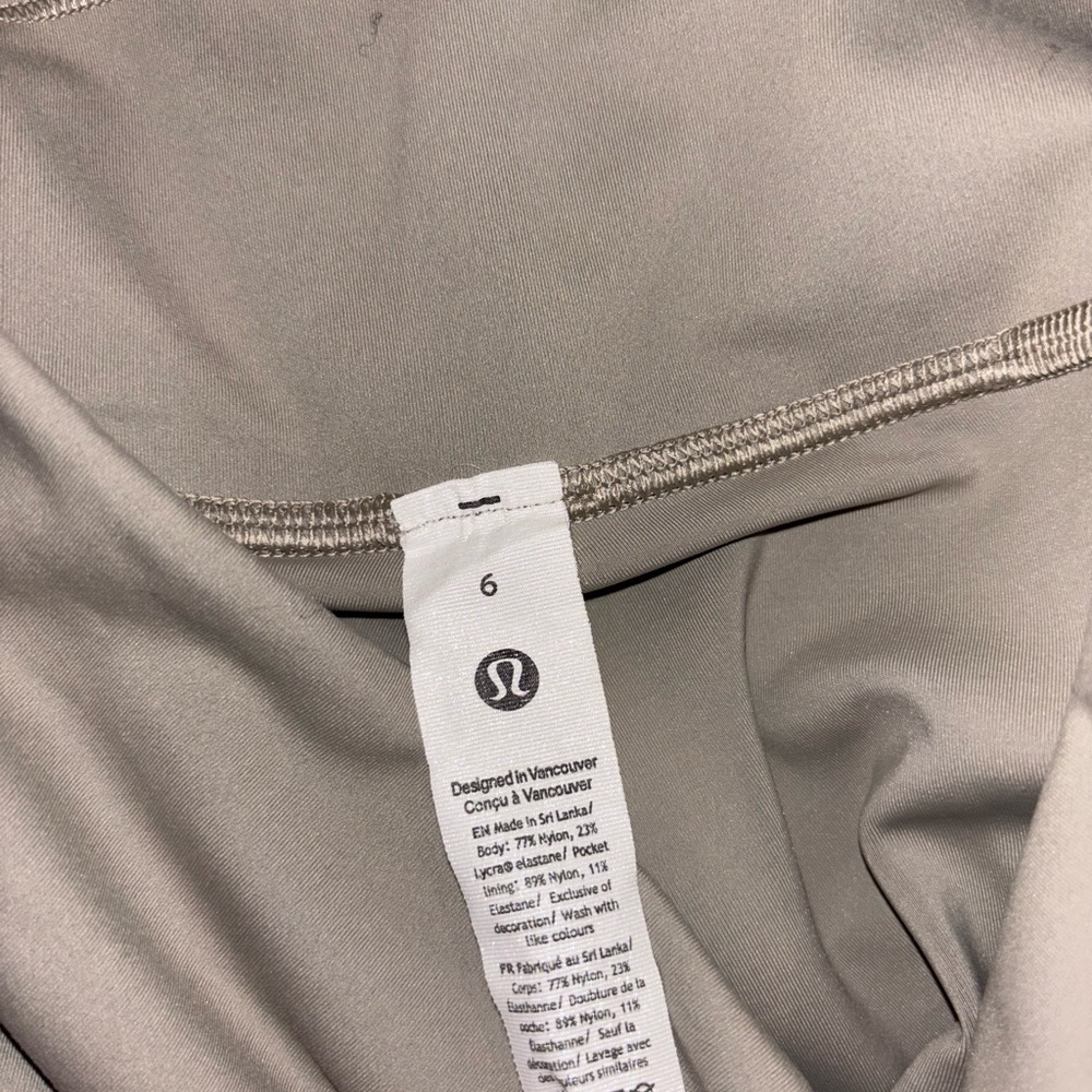 lululemon athletica Grayish Green Leggings 28”